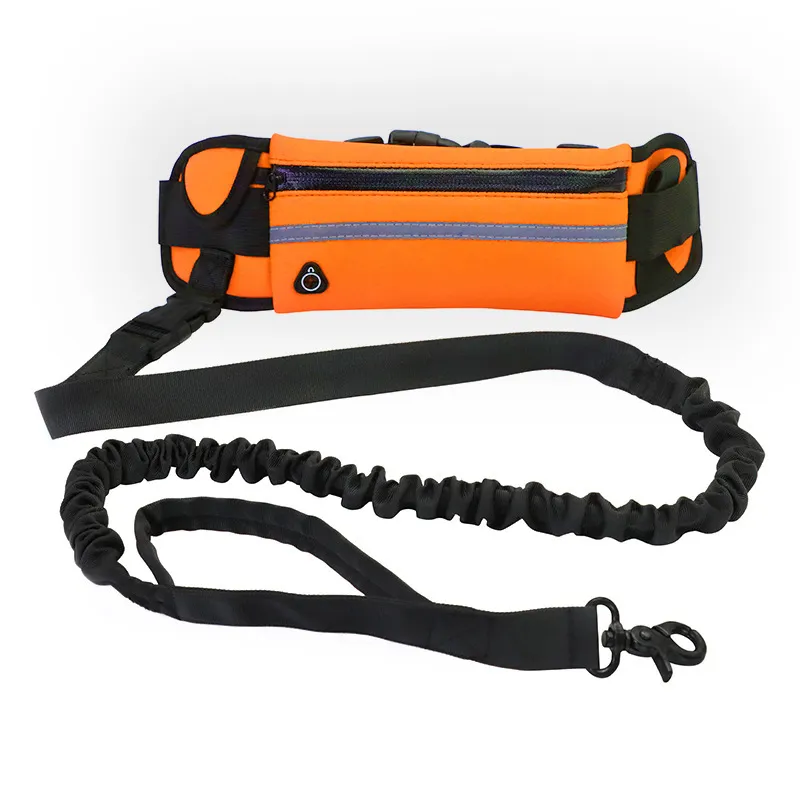 Laisse pour chien orange FreeLeash™ main libre Laisse pour chien orange FreeLeash™ main libre