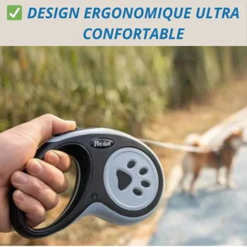 poignée laisse rétractable confortable
